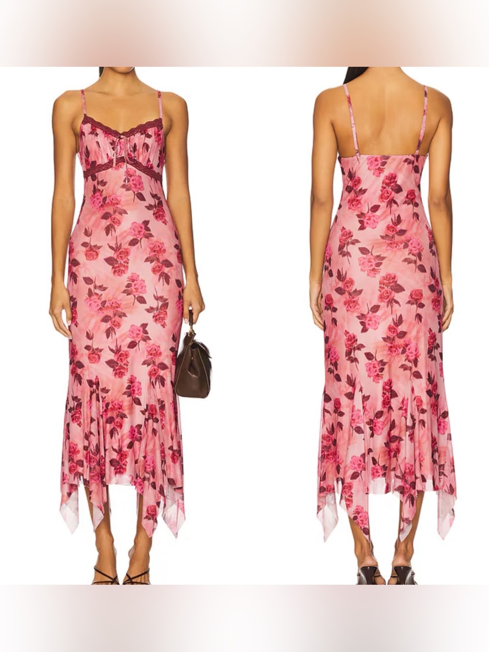 More to Come Princess Polly Jemma Floral Lace Midi Dress Romantic Coquette Sz 12